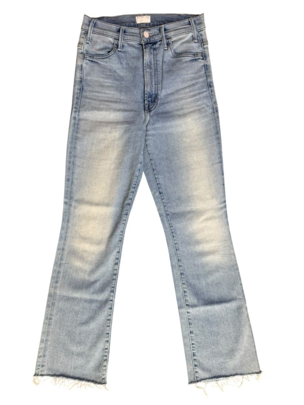 MOTHER The Hustler Ankle Fray Jeans Light Wash Size 26